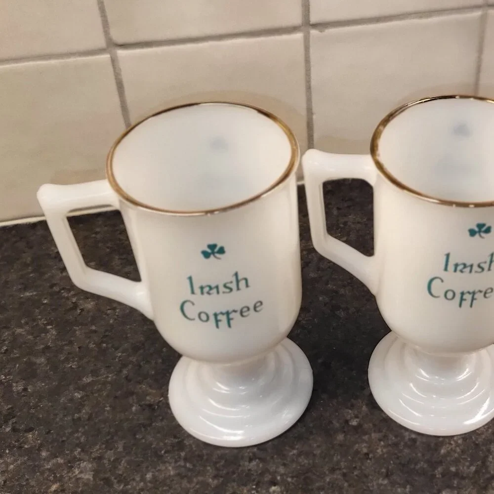 2 (two) Vintage Milk Glass, 6